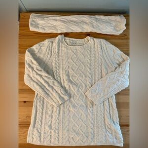 J. Jill Ivory Cable Knit Sweater